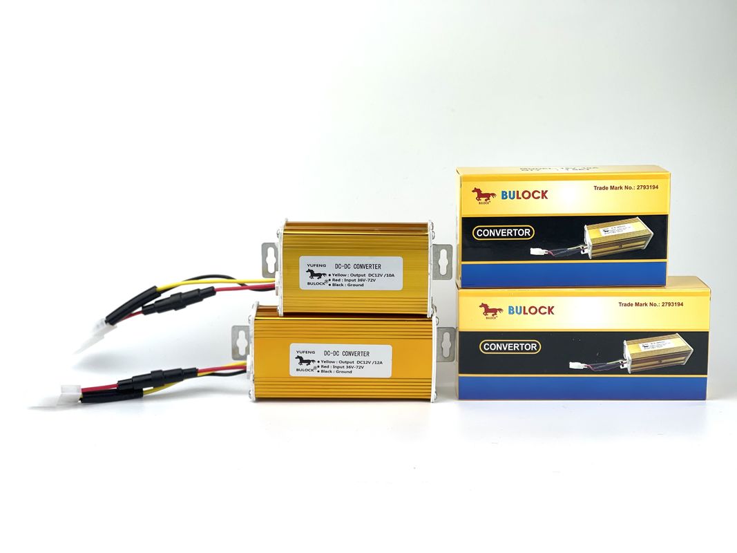전기 리크샤 부품 긴 성능 수명 퓨즈 10A 12V DC-DC 컨버터, 골드 색상